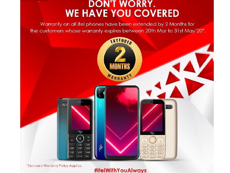 itel mobile extends the warranty period for its customers by two months owing to Covid-19 lockdown